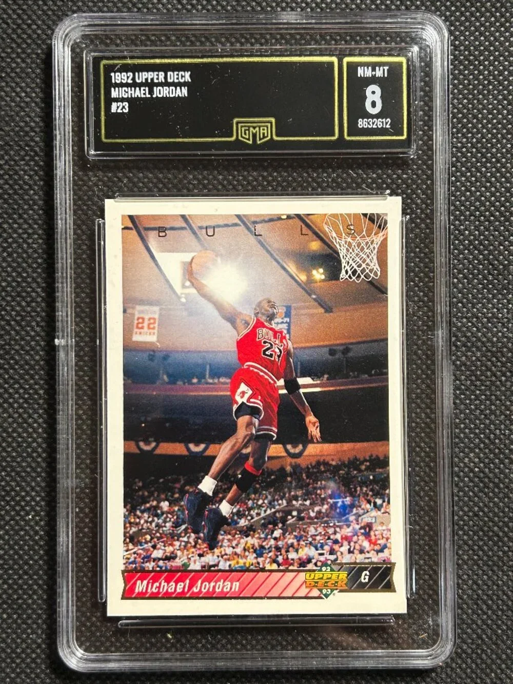 1992-93 Upper Deck Michael Jordan #23 GMA 8 CHICAGO BULLS HOF
